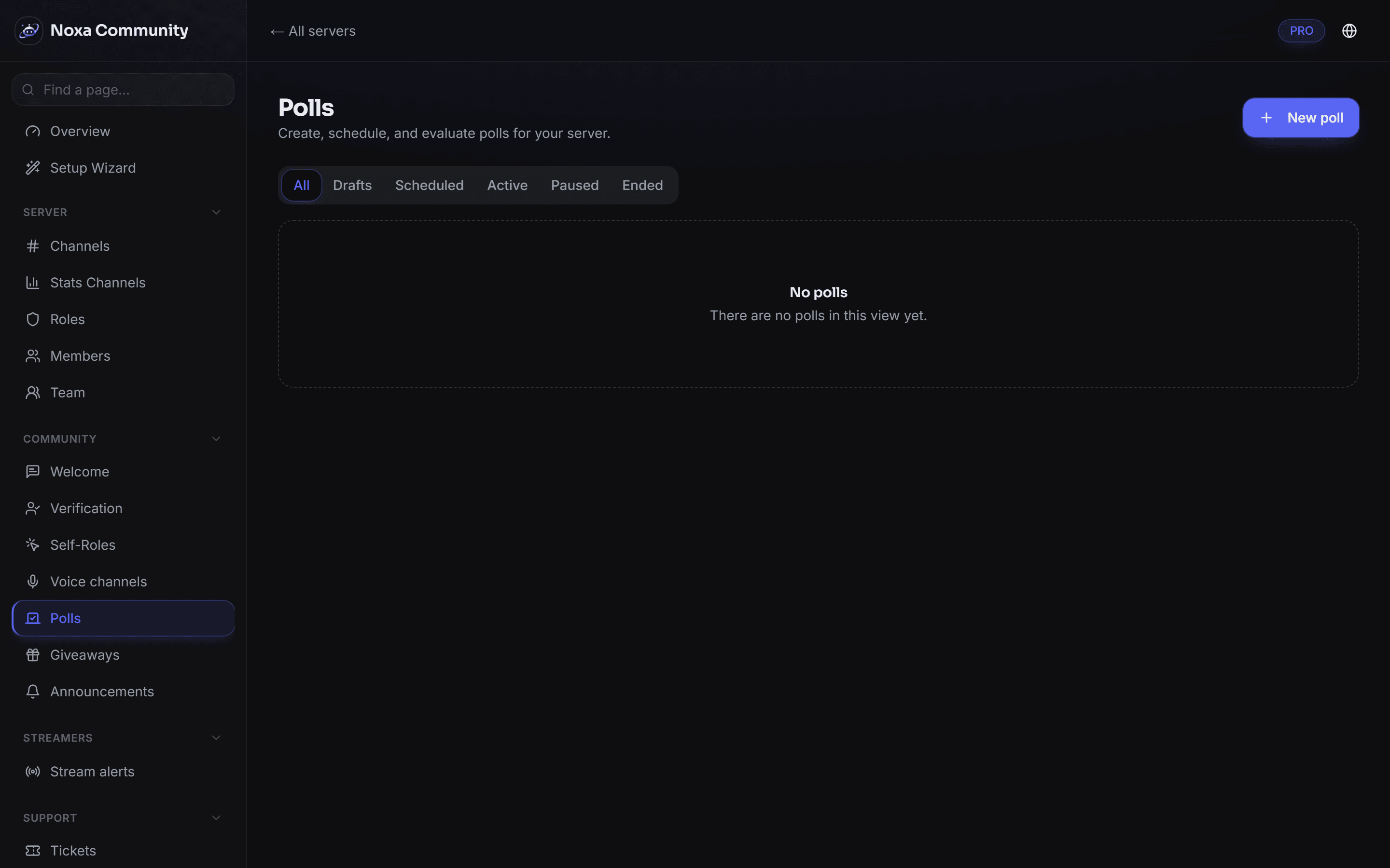 Polls with live results