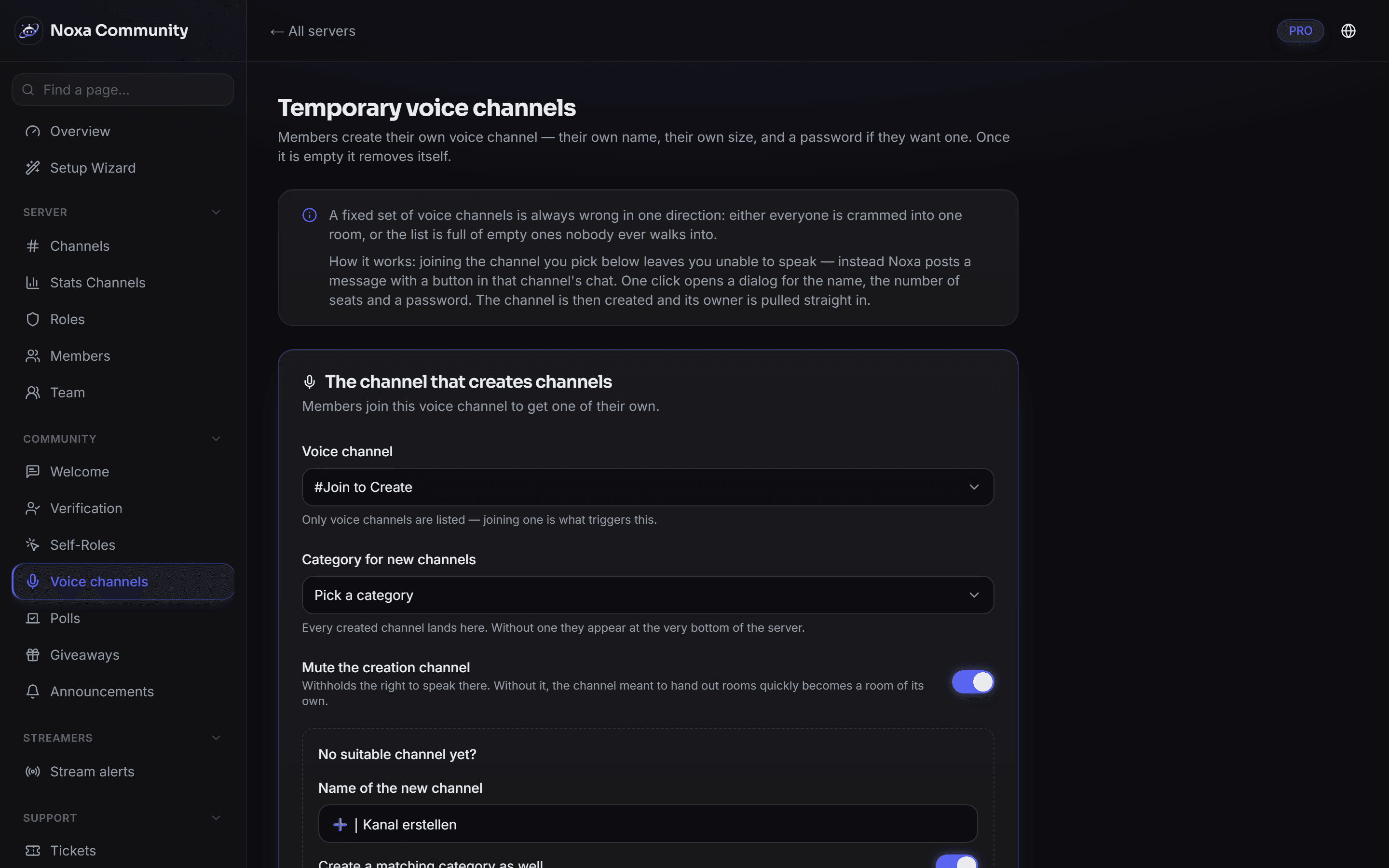 Voice channels that clean up after themselves